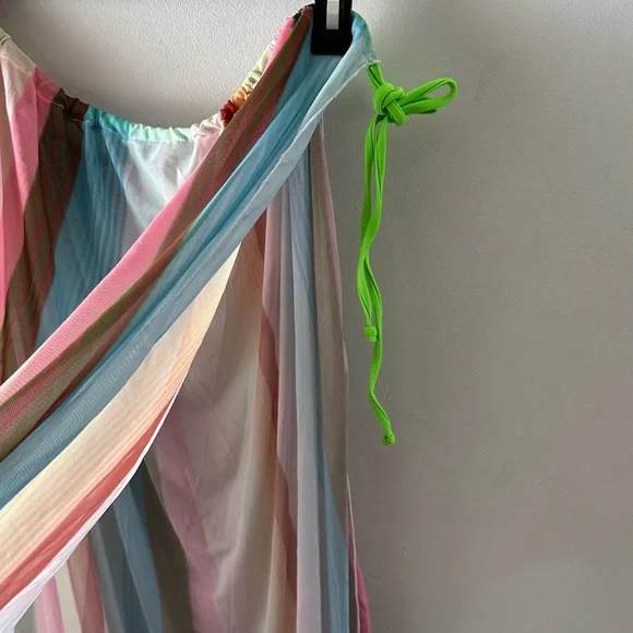 Striped Multi-Colour Sarong - Picture 2 of 3